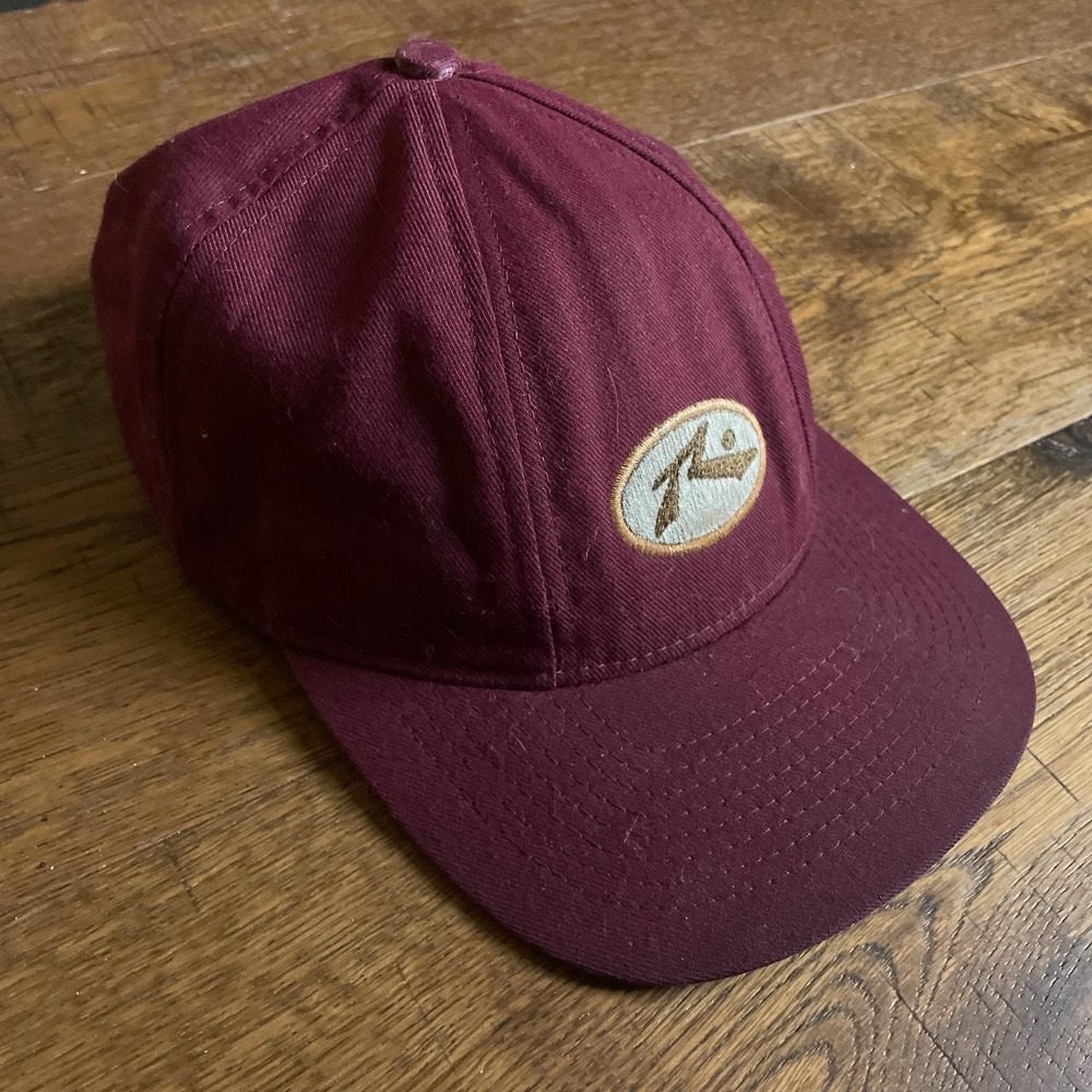 Rusty Baseball Hat Mens OS Burgundy Retro Skater Surf 90s Vintage Snapback Wool